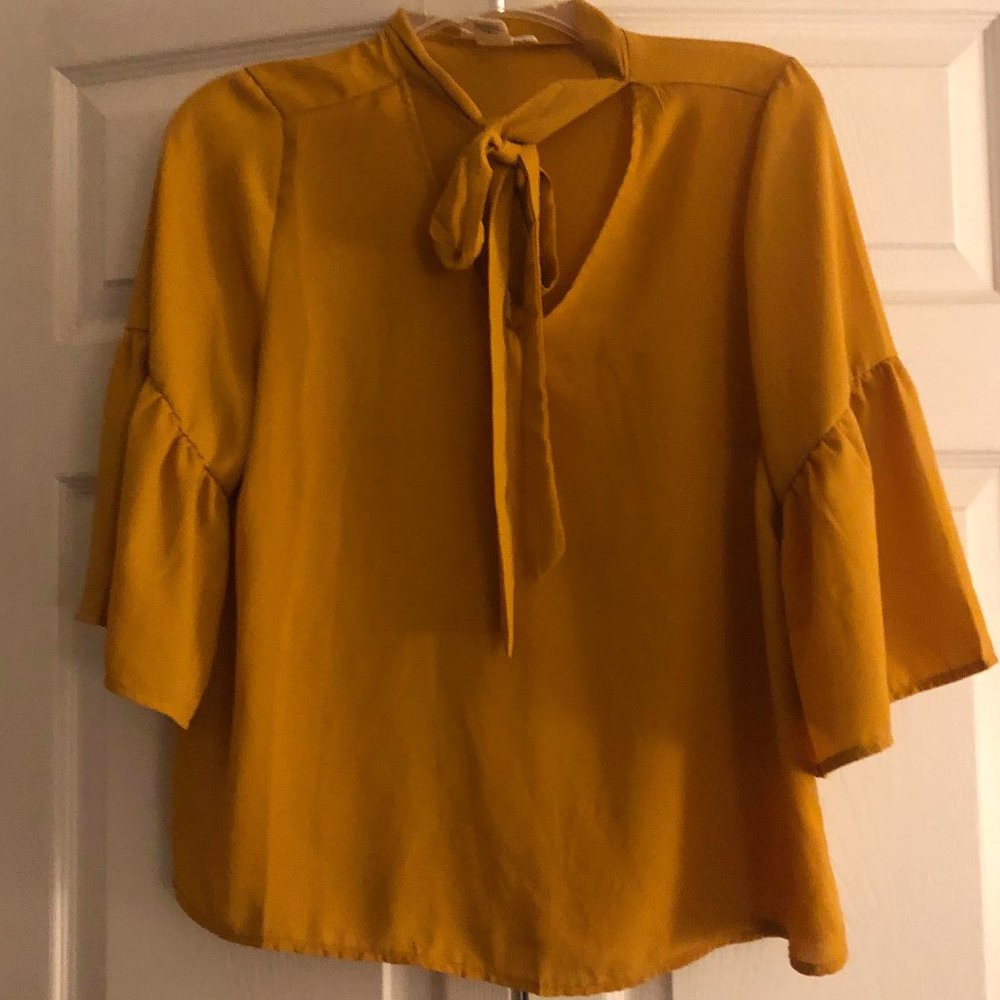 Urban romantics mustard yellow blouse